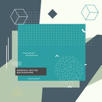 Modern abstract memphis style background design Stock Illustration