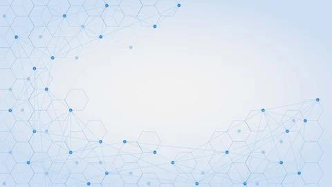 Modern abstract molecular structure Stock Illustration