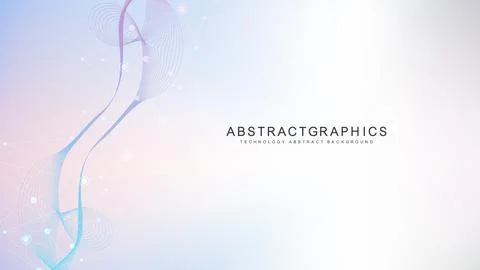 Modern abstract molecules structure for science or medical background. DNA .. Stock Illustration