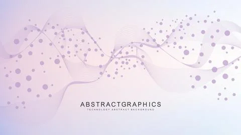 Modern abstract molecules structure for science or medical background. DNA .. Stock Illustration