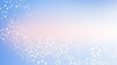 Modern abstract molecules structure for science or medical background. DNA helix Stock Illustration