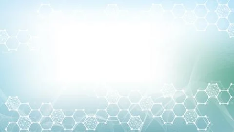 Modern abstract molecules structure for science or medical background. DNA helix Stock Illustration