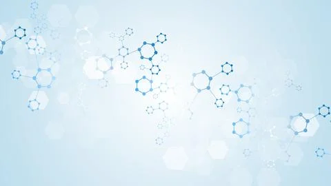 Modern abstract molecules structure for science or medical background. DNA helix Stock Illustration