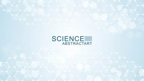 Modern abstract molecules structure for science or medical background. DNA helix Stock Illustration