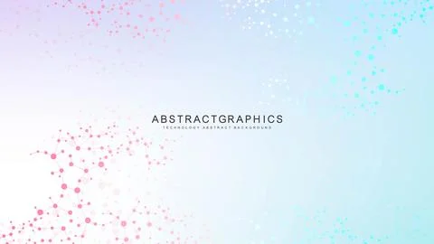 Modern abstract molecules structure for science or medical background. DNA helix Stock Illustration
