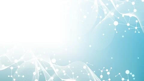 Modern abstract molecules structure for science or medical background. DNA helix Stock Illustration