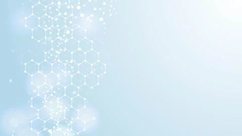 Modern abstract molecules structure for science or medical background. DNA helix Stock Illustration