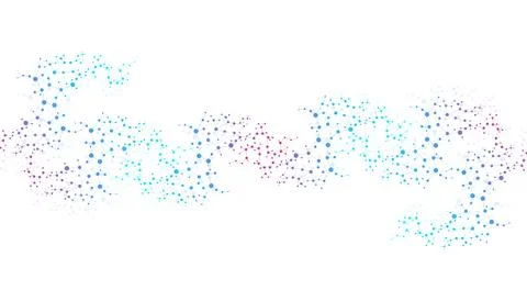 Modern abstract molecules structure for science or medical background. DNA helix Stock Illustration