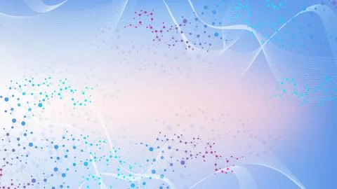 Modern abstract molecules structure for science or medical background. DNA helix Stock Illustration