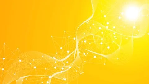 Modern abstract molecules structure for science or medical background. DNA helix Stock Illustration