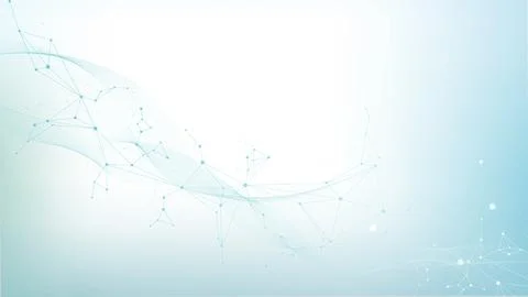 Modern abstract molecules structure for science or medical background. DNA helix Stock Illustration