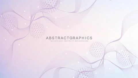 Modern abstract molecules structure for science or medical background. DNA helix Stock Illustration