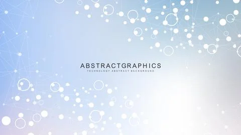 Modern abstract molecules structure for science or medical background. DNA helix Stock Illustration