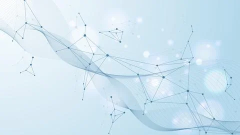 Modern abstract molecules structure for science or medical background. DNA helix Stock Illustration