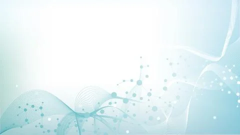 Modern abstract molecules structure for science or medical background. DNA helix Stock Illustration