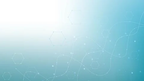 Modern abstract molecules structure for science or medical background. DNA helix Illustrazione stock