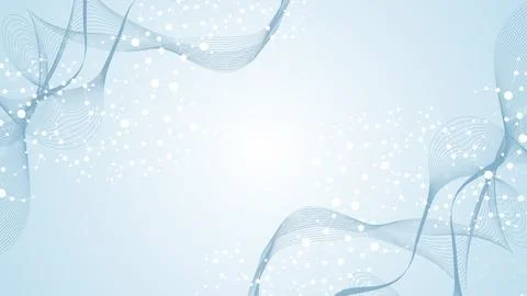 Modern abstract molecules structure for science or medical background. DNA helix Stock Illustration