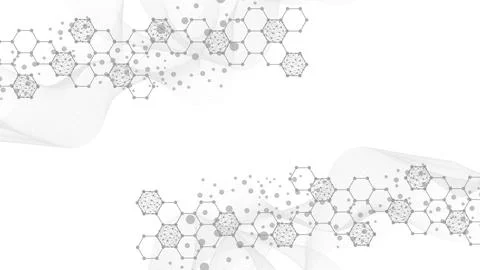Modern abstract molecules structure for science or medical background. DNA helix 스톡 일러스트