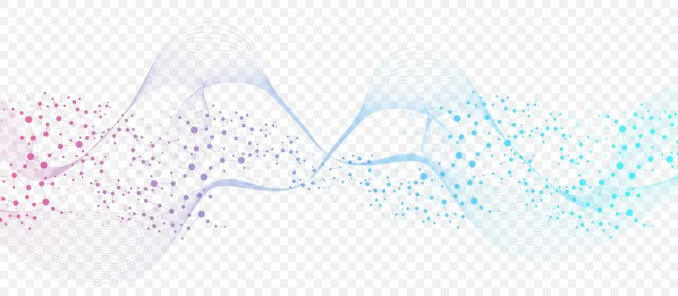 Modern abstract molecules structure for science or medical background. DNA helix Stock-Illustration