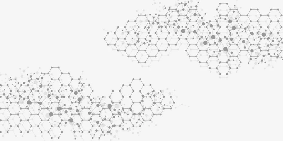 Modern abstract molecules structure for science or medical background. DNA helix Stock-Illustration