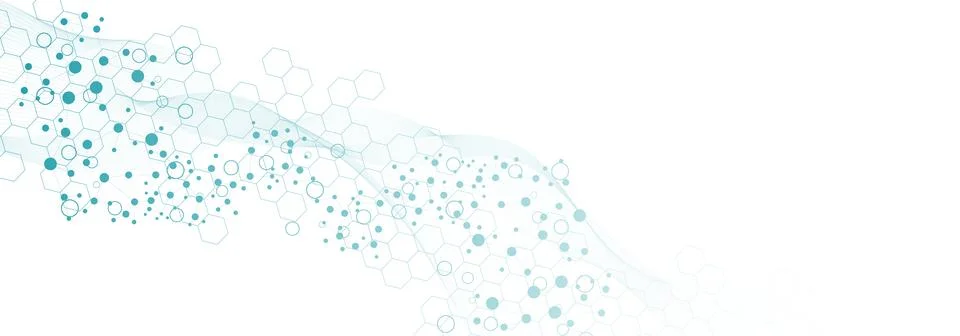 Modern abstract molecules structure for science or medical background. DNA helix Stock-Illustration