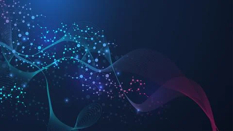 Modern abstract molecules structure for science or medical background. DNA .. Foto stock