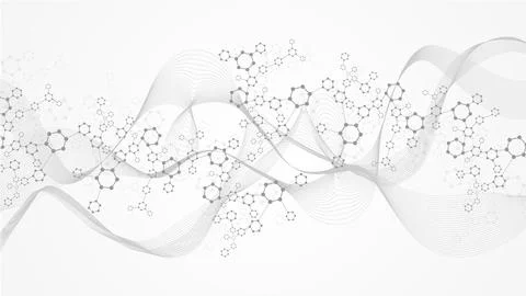 Modern abstract molecules structure for science or medical background. DNA .. Foto stock