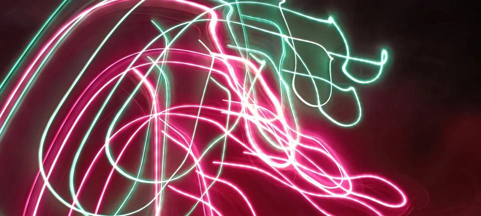 Modern abstract motion dark background, Green abstract background. Christmas Foto stock