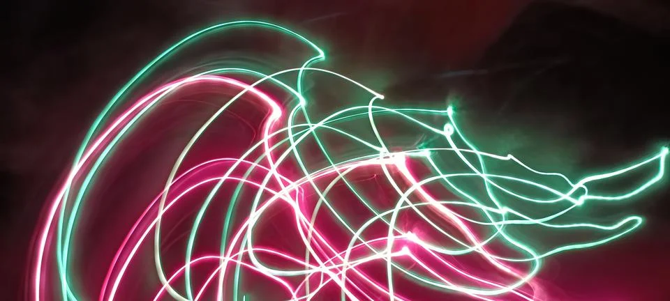 Modern abstract motion dark background, Green abstract background. Christmas Foto stock