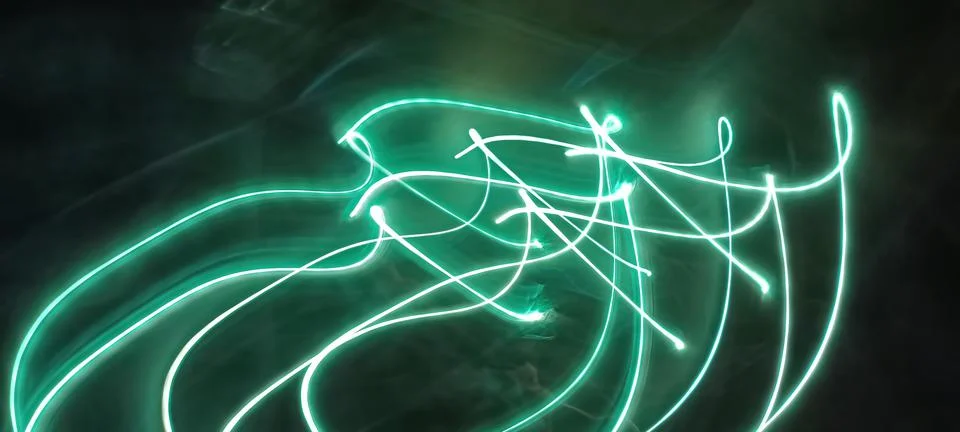 Modern abstract motion dark background, Green abstract background. Christmas Stock Photos