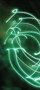Modern abstract motion dark background, Green abstract background. Christmas Stock Photos