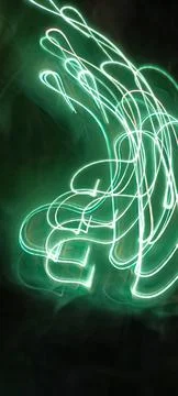 Modern abstract motion dark background, Green abstract background. Christmas Stock Photos