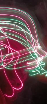 Modern abstract motion dark background, Green abstract background. Christmas Foto stock
