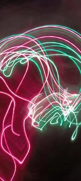 Modern abstract motion dark background, Green abstract background. Christmas Foto stock