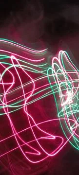 Modern abstract motion dark background, Green abstract background. Christmas Stock Photos