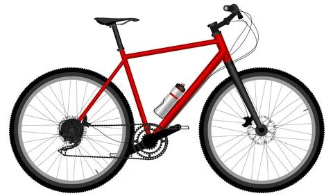 Modern abstract mountain multi-speed bicycle vector illustration Stock Illustration