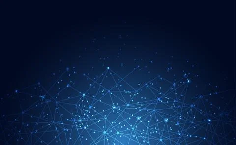 Modern abstract network science connection technology internet and graphic de Иллюстрация