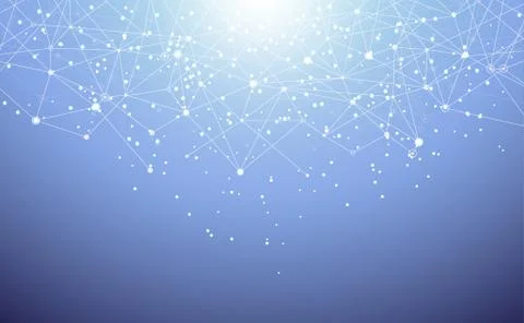 Modern abstract network science connection technology internet and graphic de Illustrazione stock