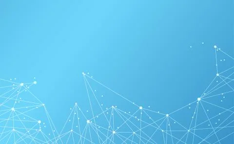 Modern abstract network science connection technology internet and graphic de イラスト素材
