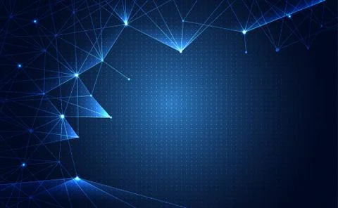 Modern abstract network science connection technology internet and graphic de Иллюстрация
