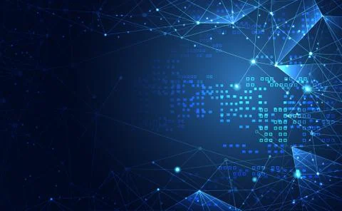 Modern abstract network science connection technology internet and graphic de Illustration