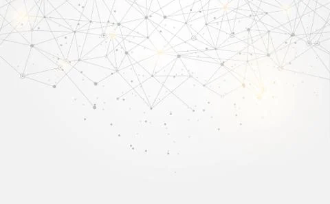 Modern abstract network science connection technology internet and graphic Illustrazione stock