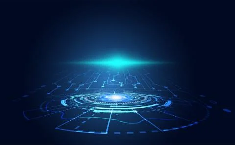 Modern abstract network science connection technology line dot and graphic de Illustration