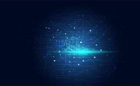 Modern abstract network science connection technology line dot and graphic de Иллюстрация