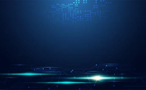Modern abstract network science connection technology line dot and graphic de Illustration