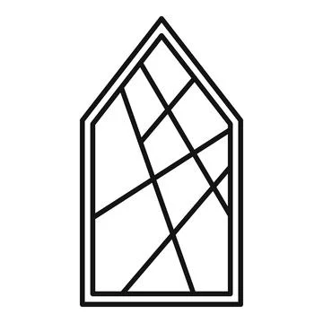 Modern abstract outline window icon design vector 스톡 일러스트