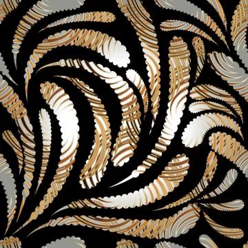 Modern abstract paisley seamless pattern Illustrazione stock