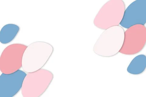 Modern Abstract Paper Cut Pebble Background Stock Illustration