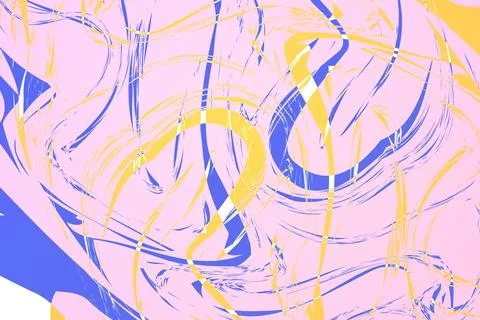 Modern abstract pastel background with expressive blue yellow and pink Stock Illustration