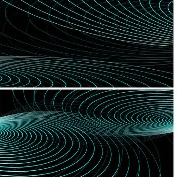 Modern abstract pattern with banner with dark on dark background. Stock Illustration